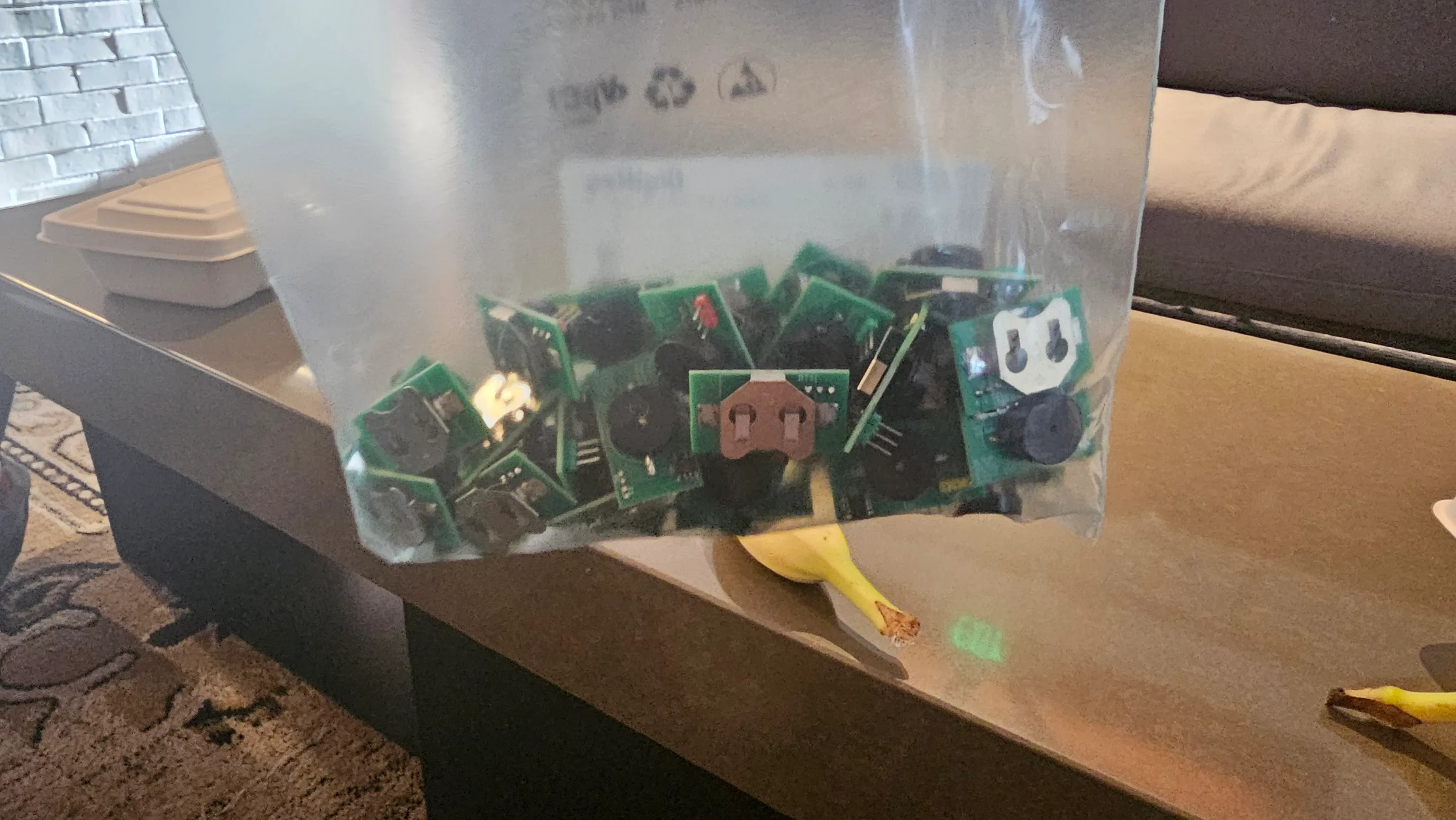 ATtiny prank device with bananas.