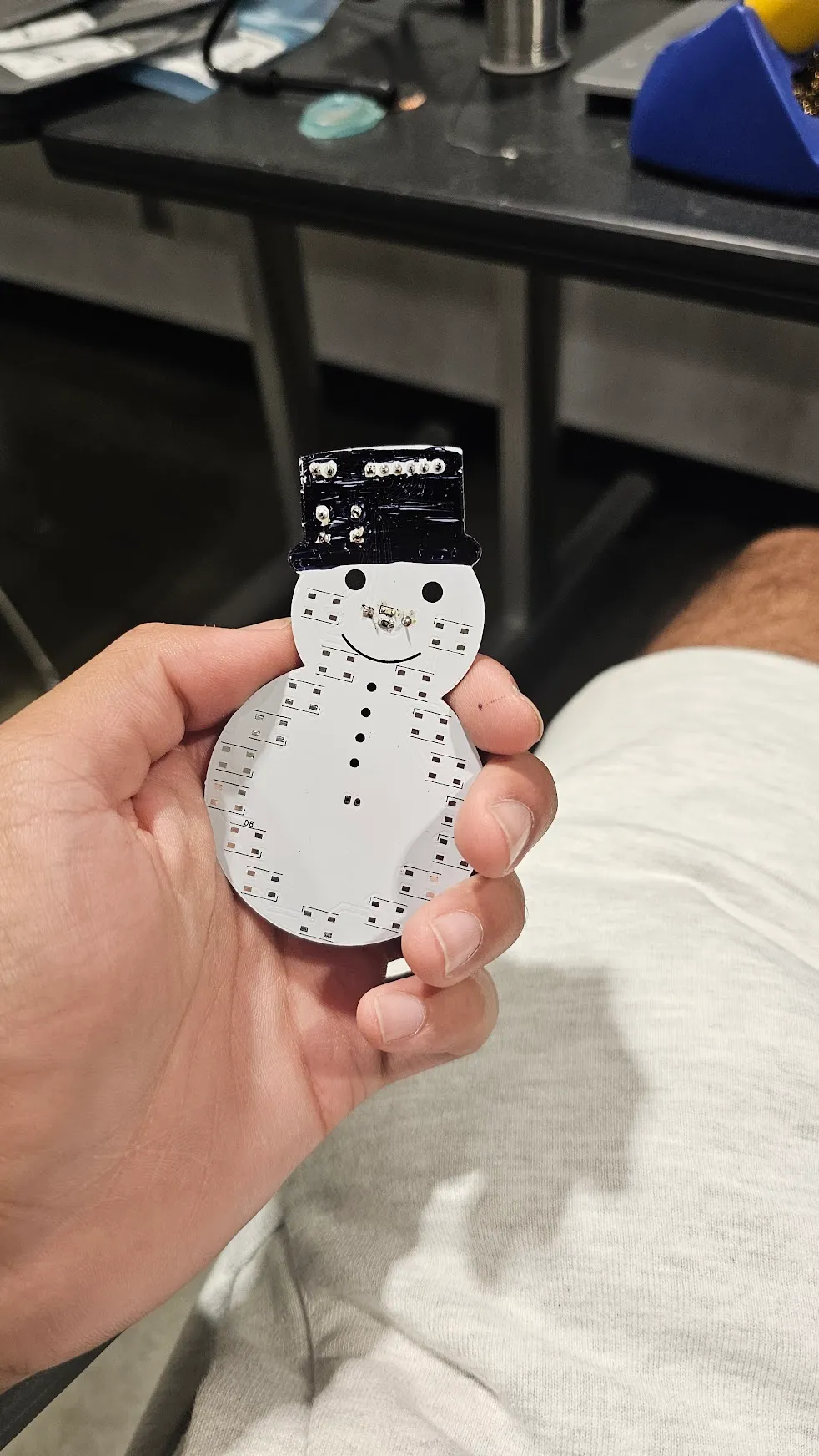 Snowman PCB ornament.